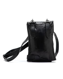 Black Leather Scissor Case - image 3 - back of bag