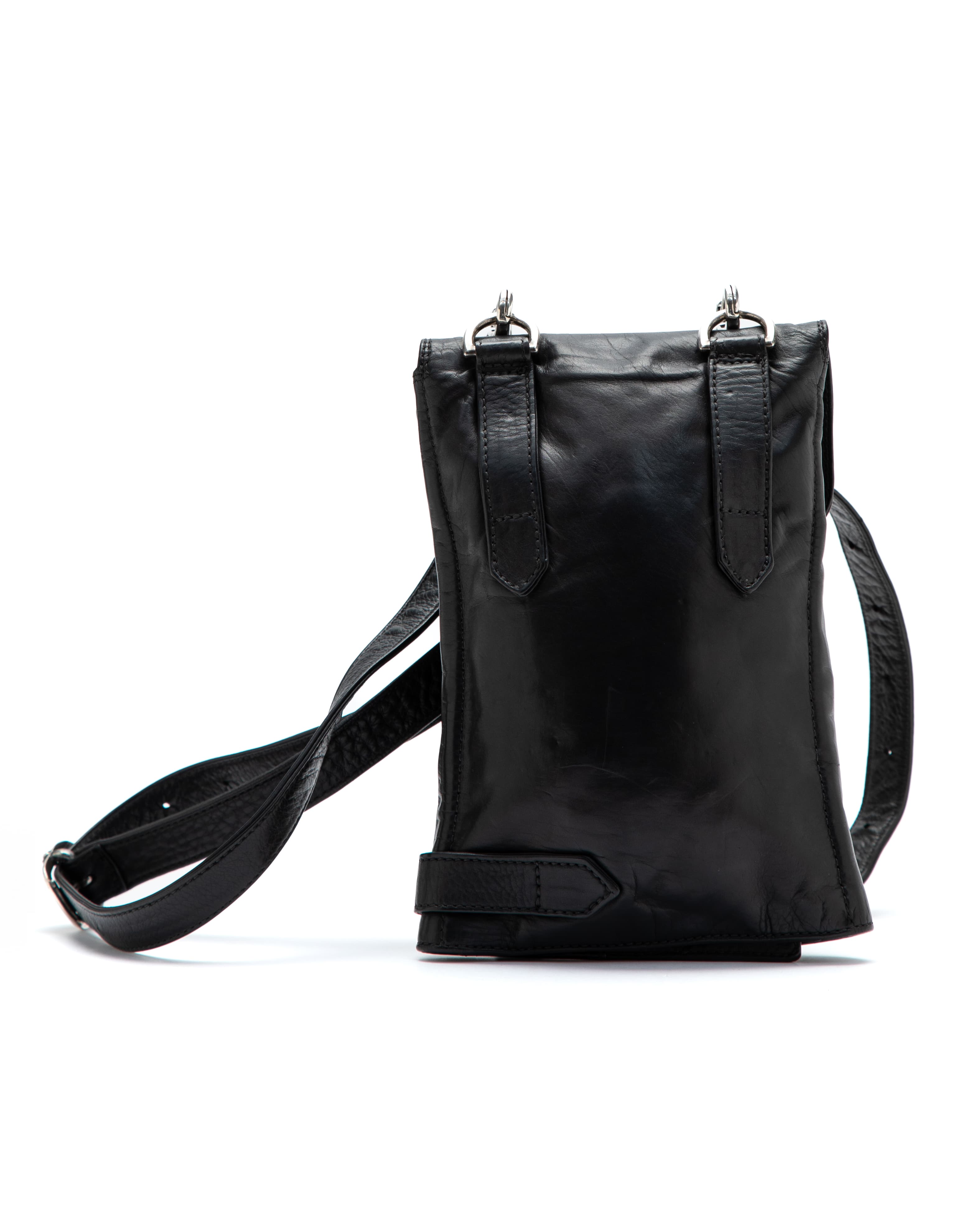 Black Leather Scissor Case - image 3 - back of bag