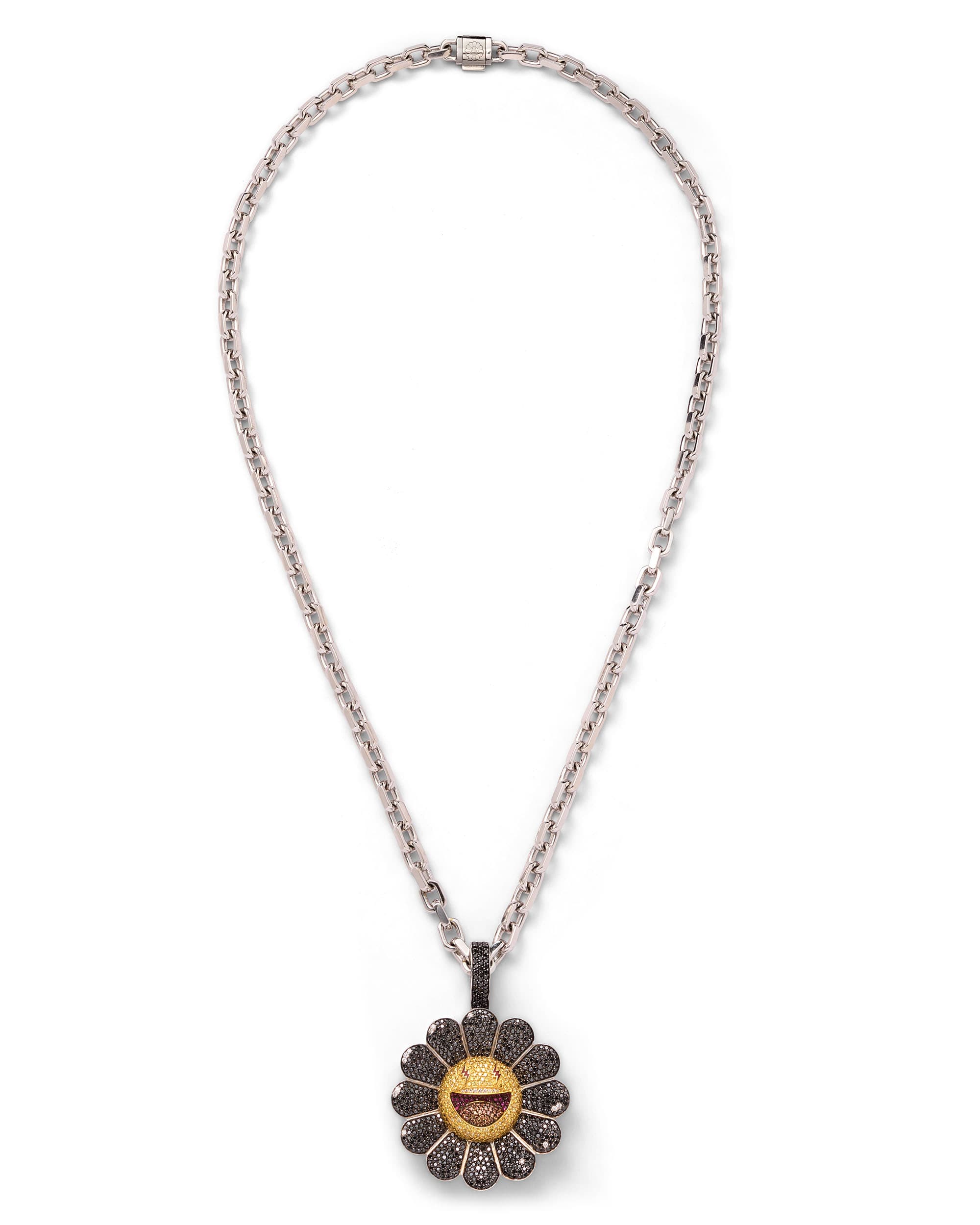 'Negro' Flower Pendant - image 2 - pendant and chain