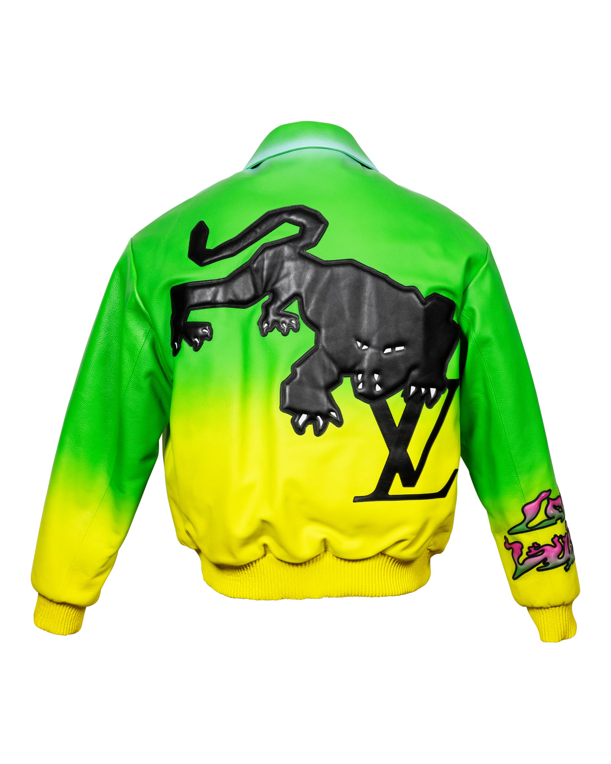 Leather Gradient Jacket - image 2 - back of garment