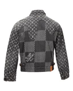 Grey Denim Jacket and Pants - image 2 - back of jacket