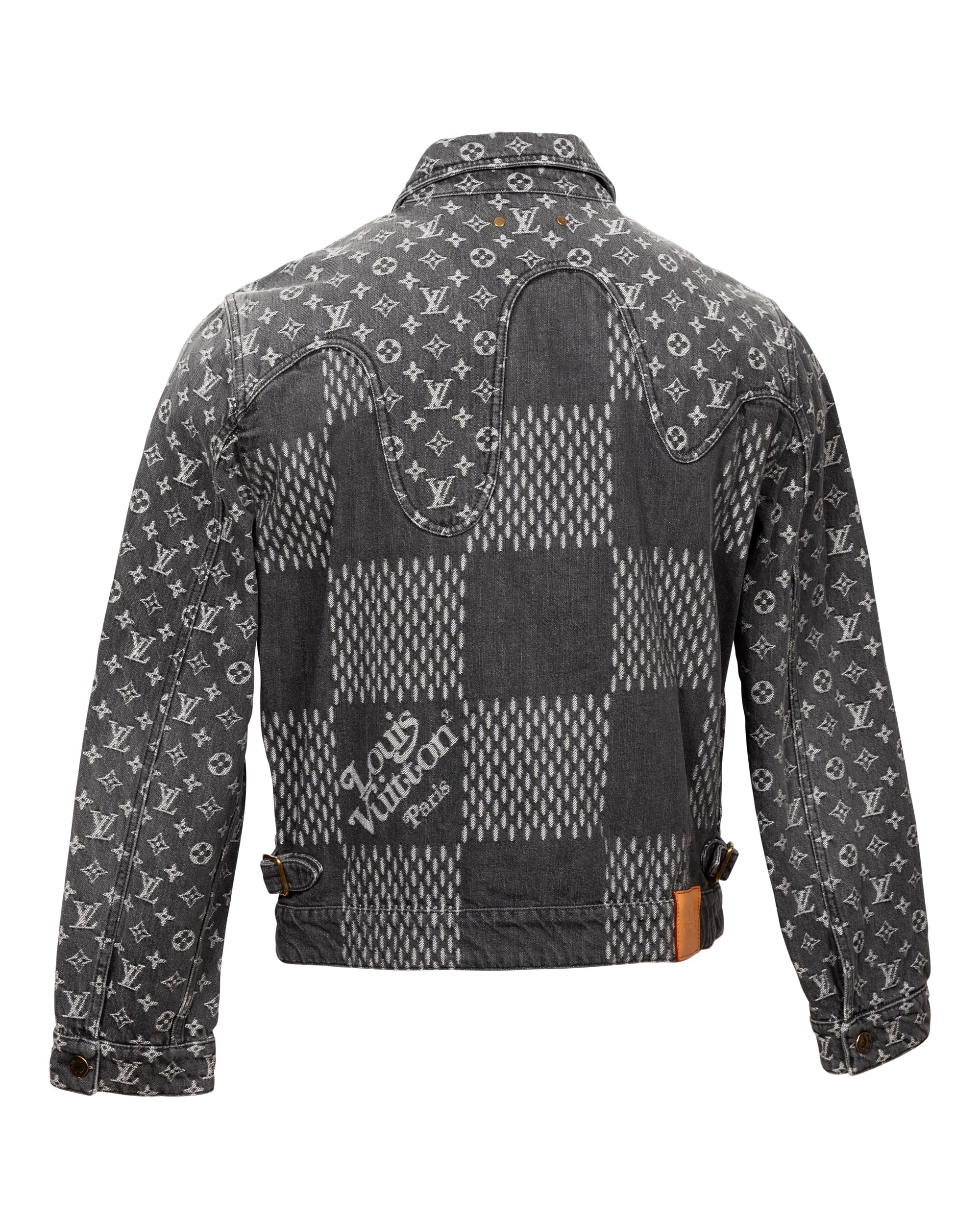 Grey Denim Jacket and Pants - image 2 - back of jacket