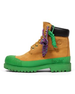 Classic 6-Inch Boot - image 1 - side view of left shoe - attached space purple and green laces