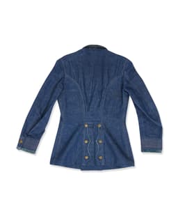 Denim Military Double Breasted Jacket - Back