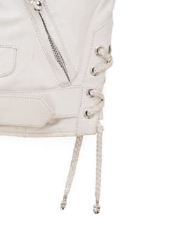Rolling Stones Blue Lip & Tongue JJ Dean Leather Jacket - image 5 -
