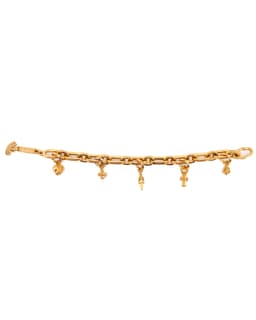 22k Yellow Gold Charm Bracelet - image 2