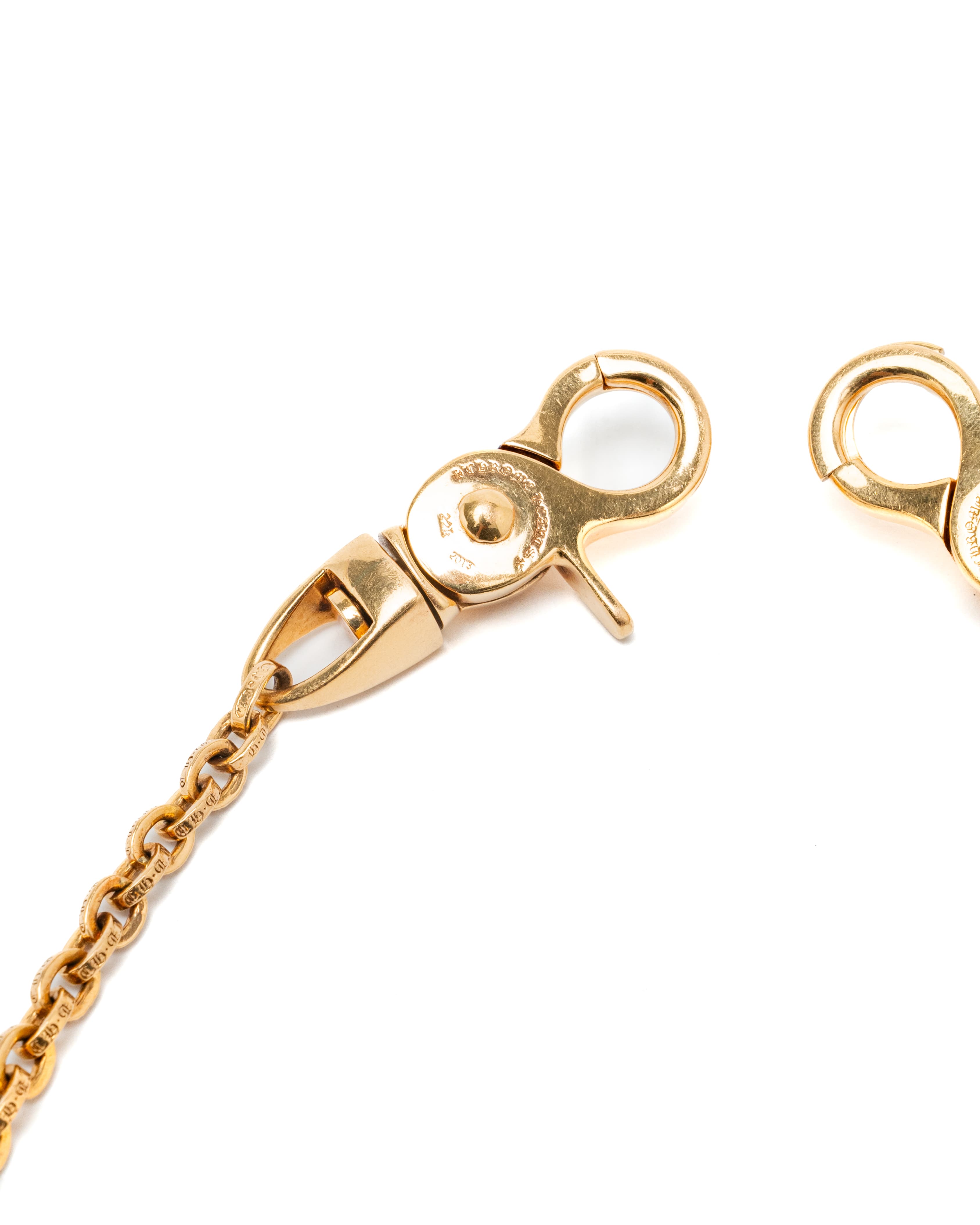 22k Yellow Gold Wallet Chain - image 4 - chain clasp