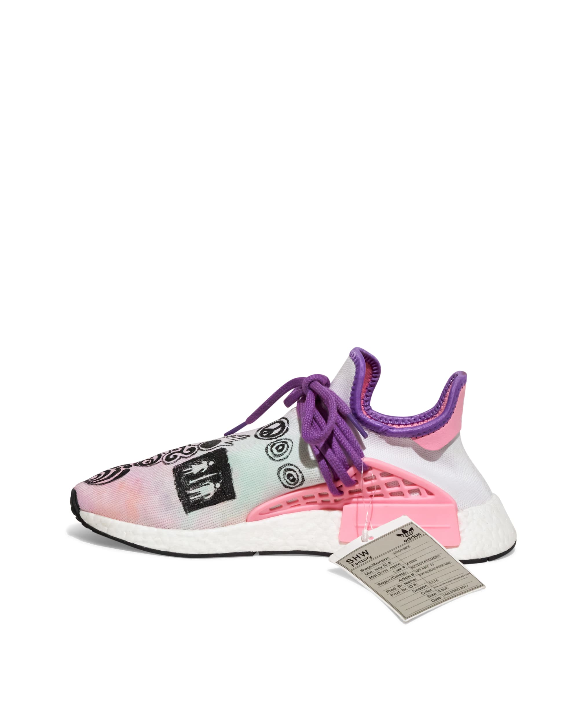 Pink Hand Painted NMD Sample Sneakers - Right Inner