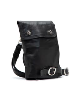 Black Leather Scissor Case - image 2 - front view