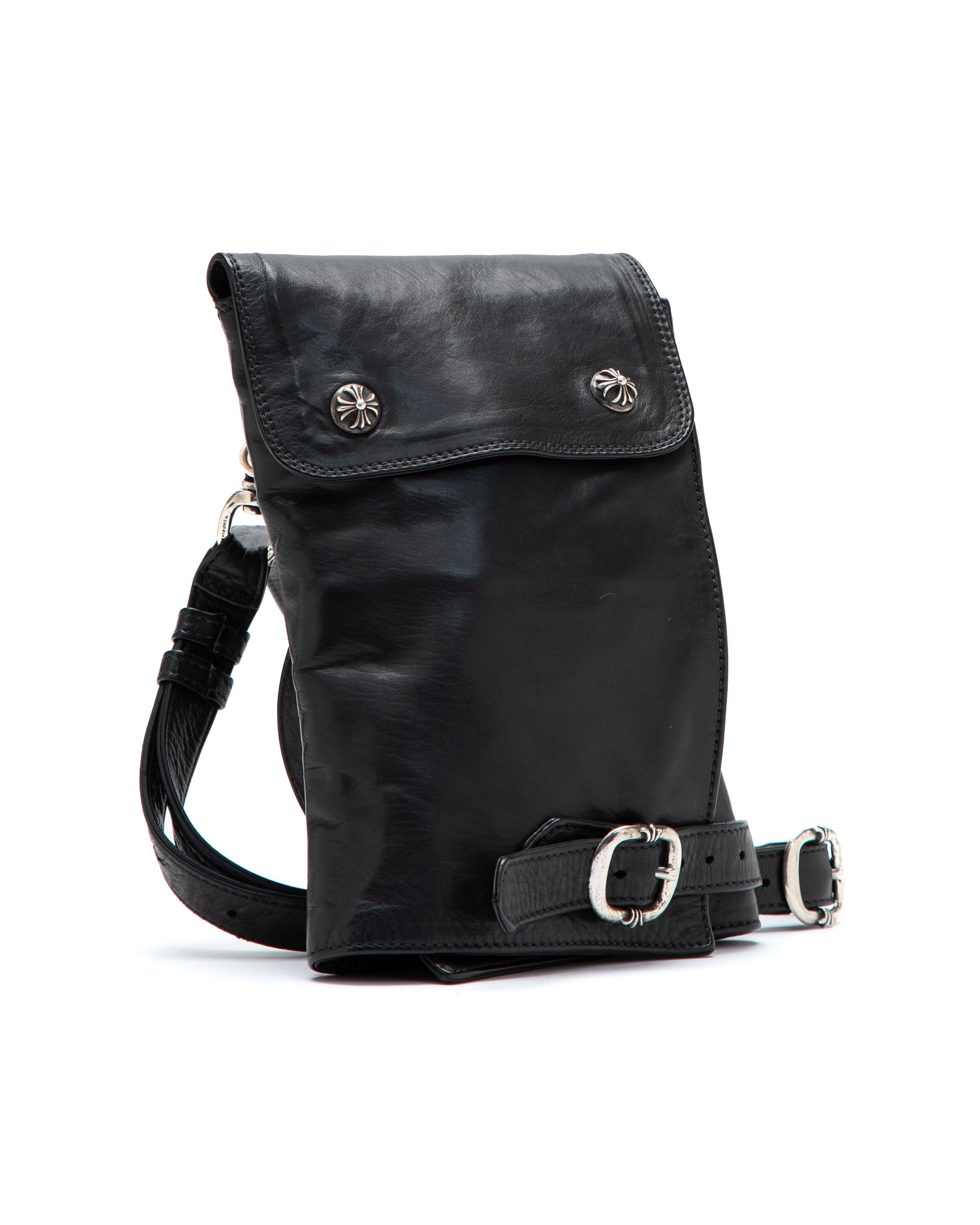 Black Leather Scissor Case - image 2 - front view