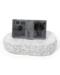 "Cryptocurrencies" - image 3 - GBP notes on granite display shelf