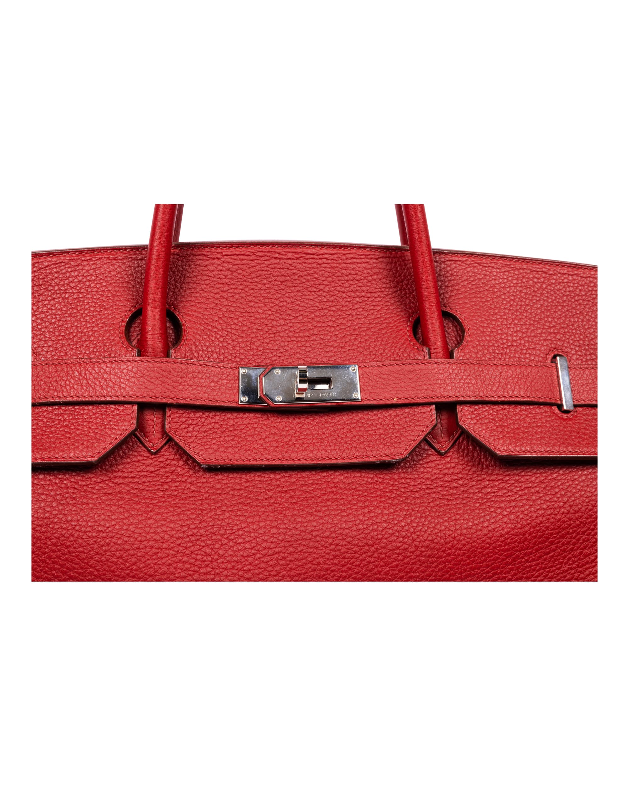 Rogue H Clemence Leather Travel Birkin 50 with Palladium Hardware - Front Zoom