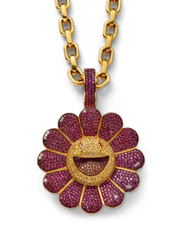 'Rojo' Flower Pendant - image 1 - close-up of pendant