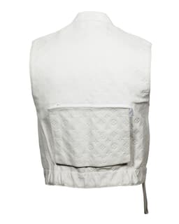 White Monogram Leather Vest - image 2 - back of garment