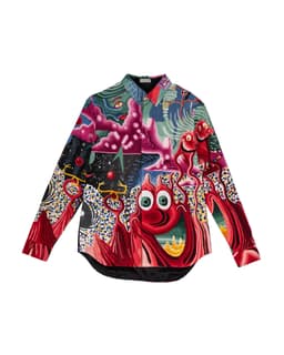 One-of-a-kind Kenny Scharf seed embroidered shirt - image 1