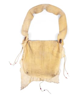 Raw Leather Satchel - Back