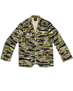 Camo, Snowflake and Penguin Printed Jacket - Front