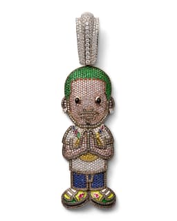 J Balvin Diamond Multi-Color Gemstone Pendant - image 1 - front of pendant