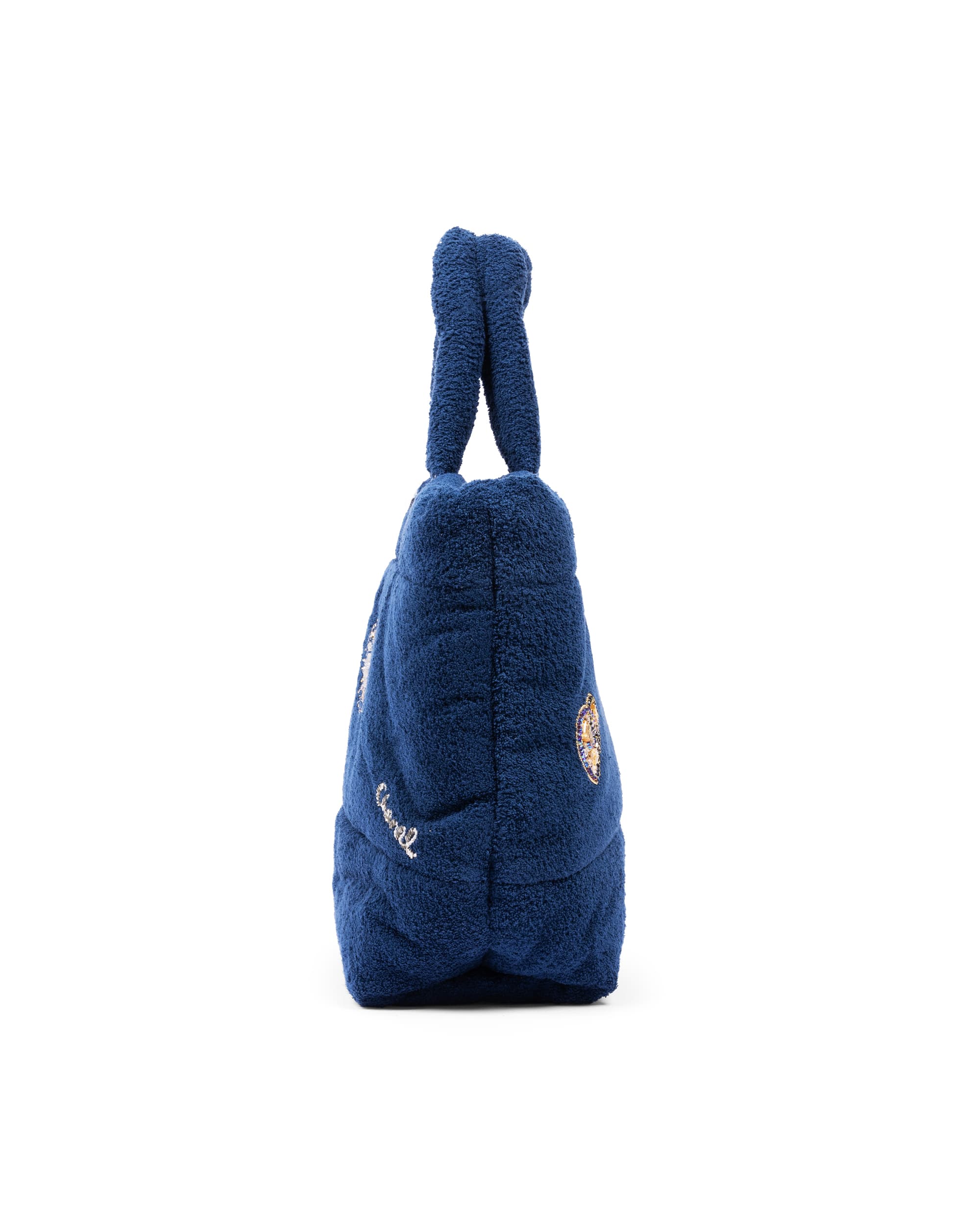 Navy Terry Tote Bag - Right