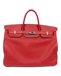 Rogue H Clemence Leather Travel Birkin 50 with Palladium Hardware - Front