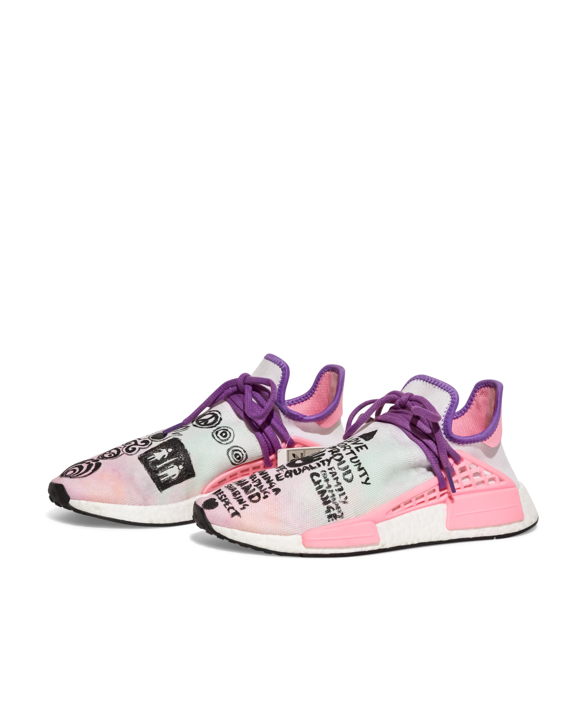 Pink Hand Painted NMD Sample Sneakers - Both Left Angle