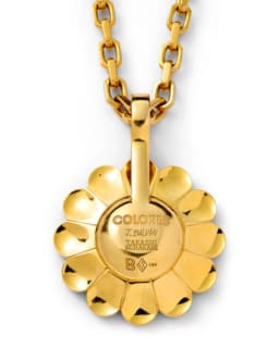 'Amarillo' Flower Pendant - image 3 - reverse of pendant showing inscription