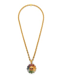'Arcoiris' Flower Pendant - image 2 - pendant and chain