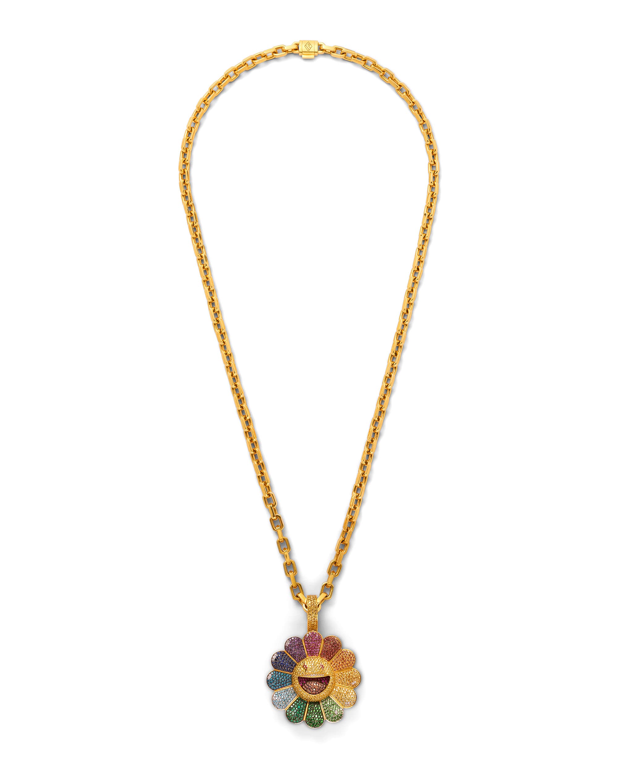 'Arcoiris' Flower Pendant - image 2 - pendant and chain