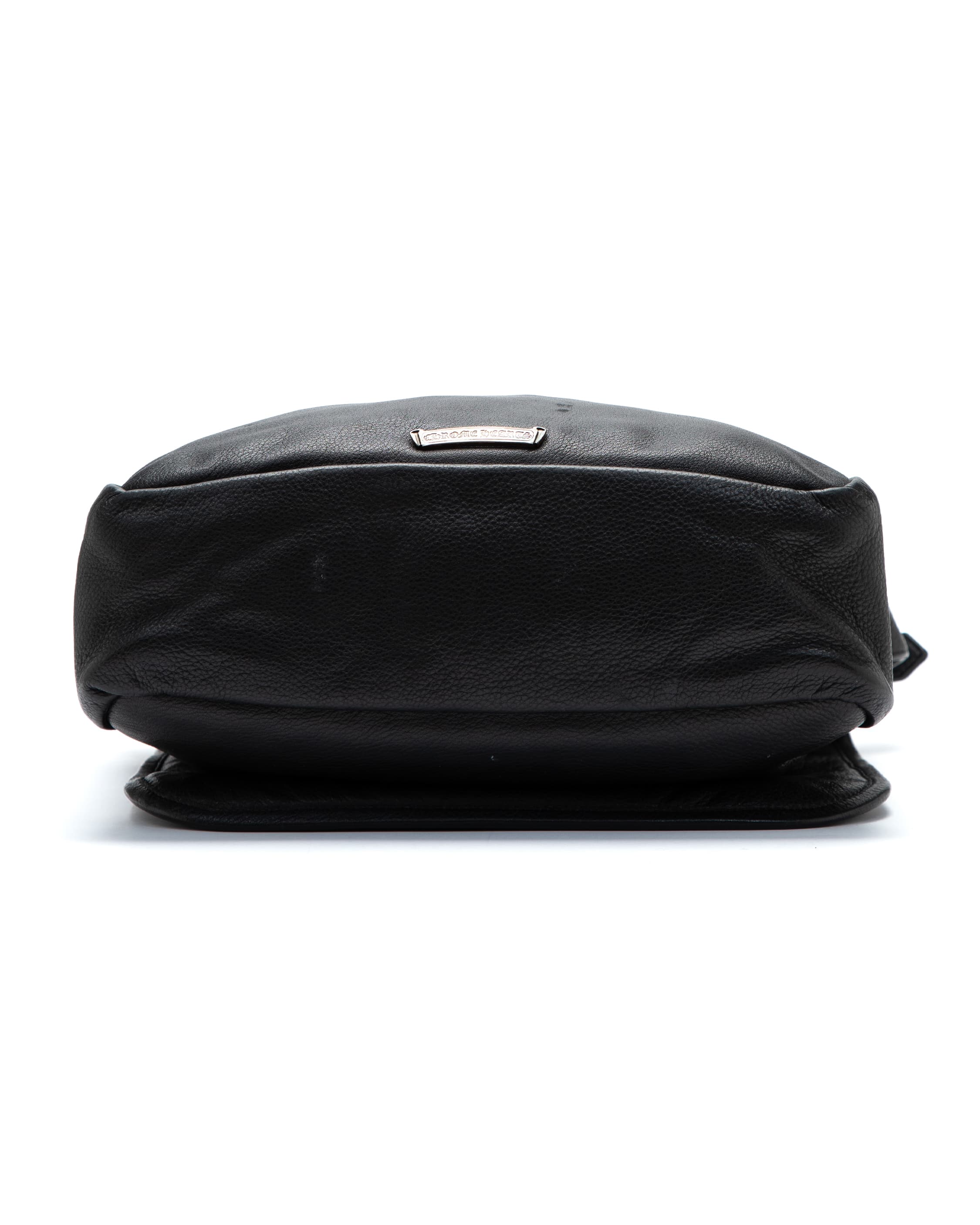 Boy Scout Fleur Mail Black Leather Bag - image 4 - base of bag exterior