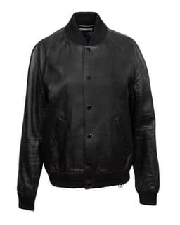 Snow Leopard Leather Jacket - image 1 - front of garment