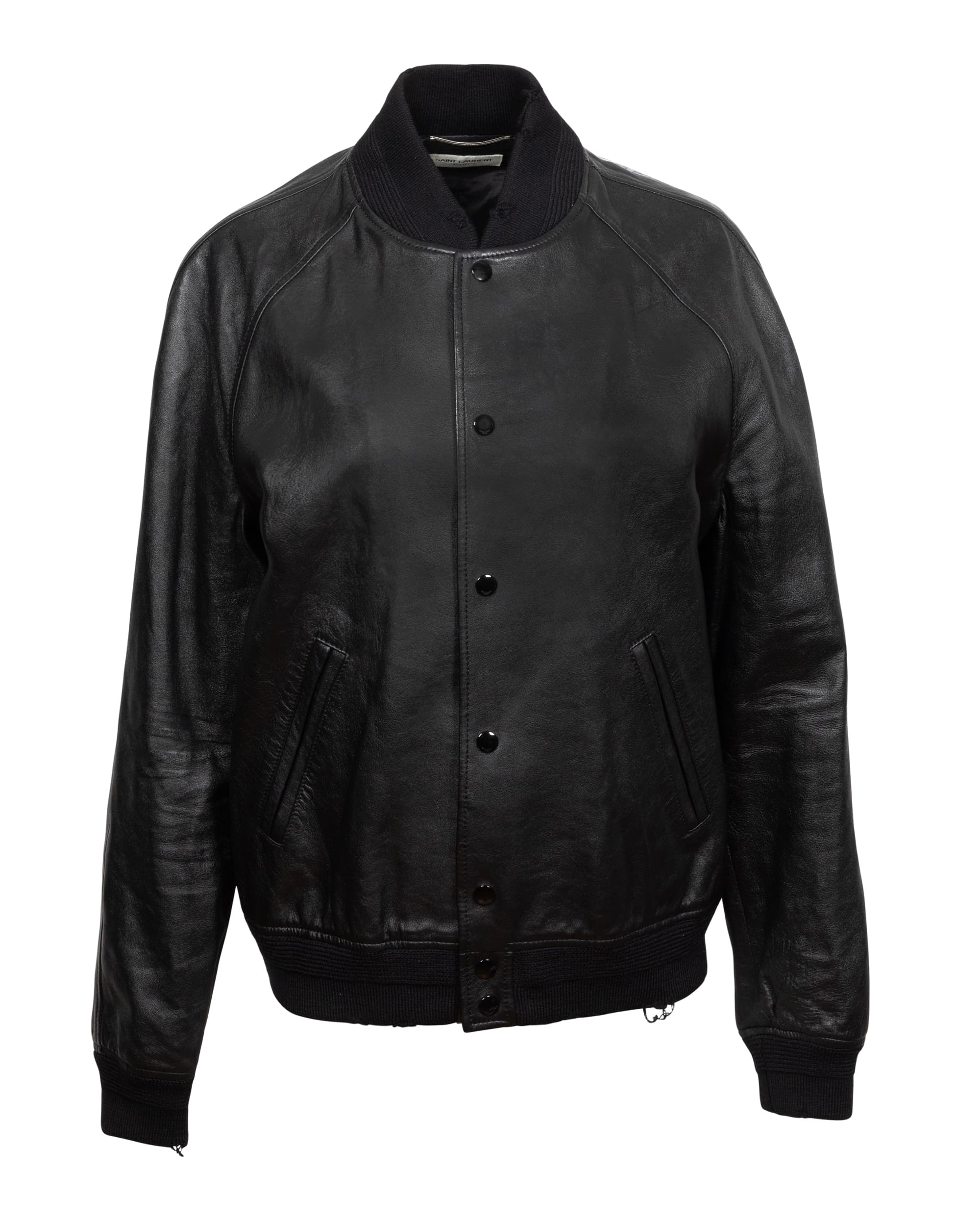 Snow Leopard Leather Jacket - image 1 - front of garment