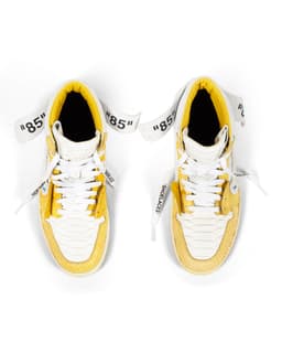 Shoe Surgeon X Air Jordan 1 High 'Off-White Canary Yellow Luxe' - image 6 - bird's eye view of sneakers