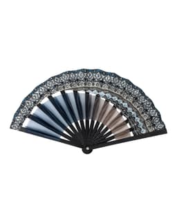 Hand-crafted silk fan - image 1 - folding fan open