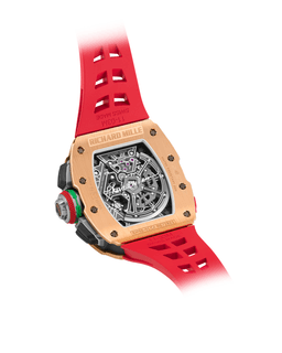 Richard Mille RM 65-01 Chronograph Watch with a red band - side view