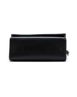 Large Chrome Hearts Cross Black Leather Crossbody Bag - image 4 - exterior base of bag