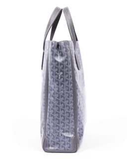 Custom Gray Goyardine Human Made 'Handle with Care' Tote Villette Bag - Right