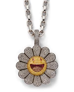 'Gris' Flower Pendant - image 1 - close-up of pendant design.
