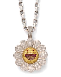 'Blanco' Flower Pendant - image 1 - close-up of pendant