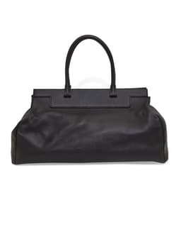 Black Leather Large Pauline Bag - Back