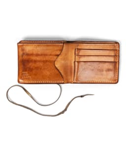 Brown Leather Wallet - Open