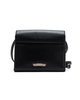 Large Chrome Hearts Cross Black Leather Crossbody Bag - image 3 - exterior back of bag