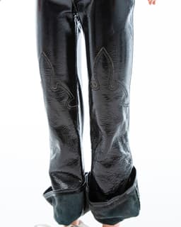 One-Of-A-Kind Barbie Doll - image 3 - close-up of patent leather pants