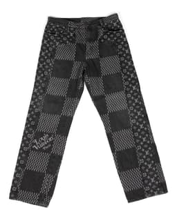Grey Denim Jacket and Pants - image 01a - front of pants