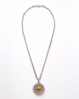'Gris' Flower Pendant - image 2 - pendant and chain