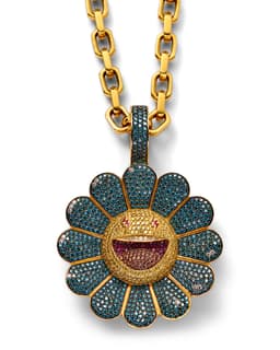 'Azul' Flower Pendant - image 1 - close-up of pendant
