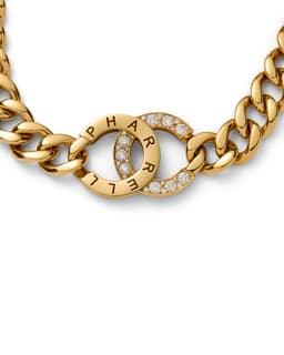 Gold & Diamond Custom Necklace - Logo Zoom