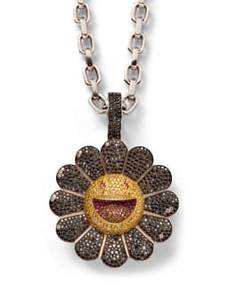 'Negro' Flower Pendant - image 1 - close-up of pendant design