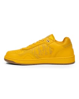 B27 Low Oblique World Tour Yellow Sneakers - image 5 - side view of sneaker showing the Dior Oblique logo