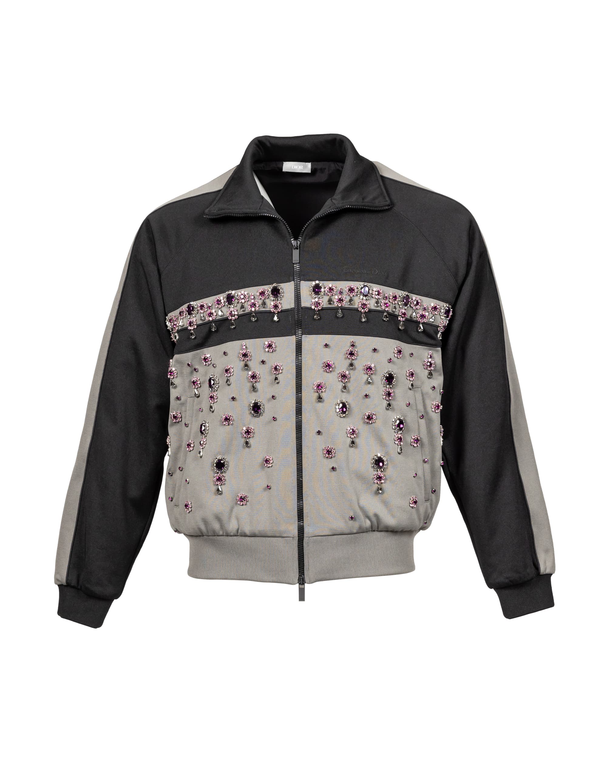 One-of-a-kind embellished athletic jacket - image 1