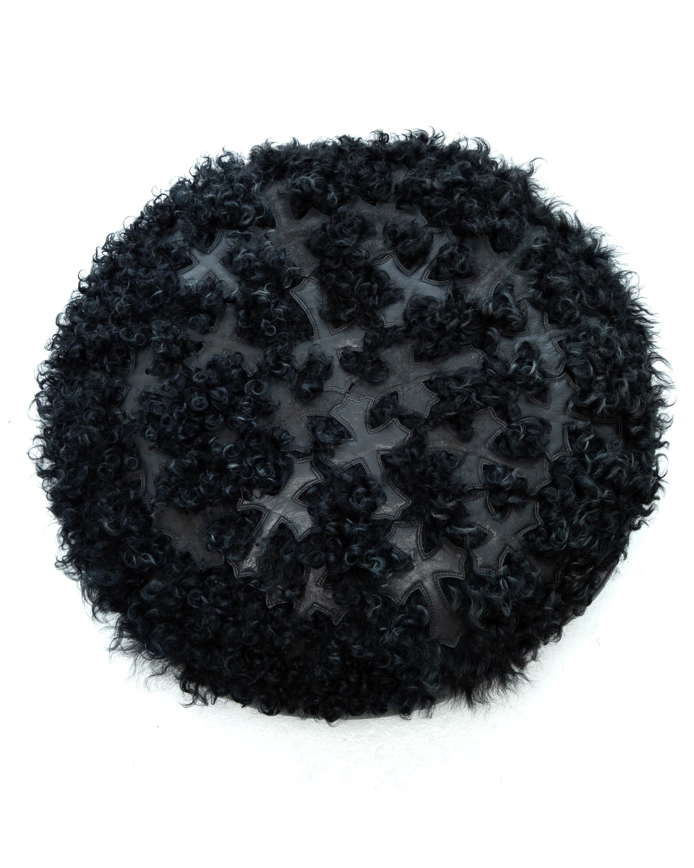Cemetery Cross Patch & Black Wool Cushion - image 1